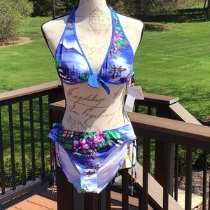 NWTS! Tommy BAHAMA 2 piece bikini, top size Med